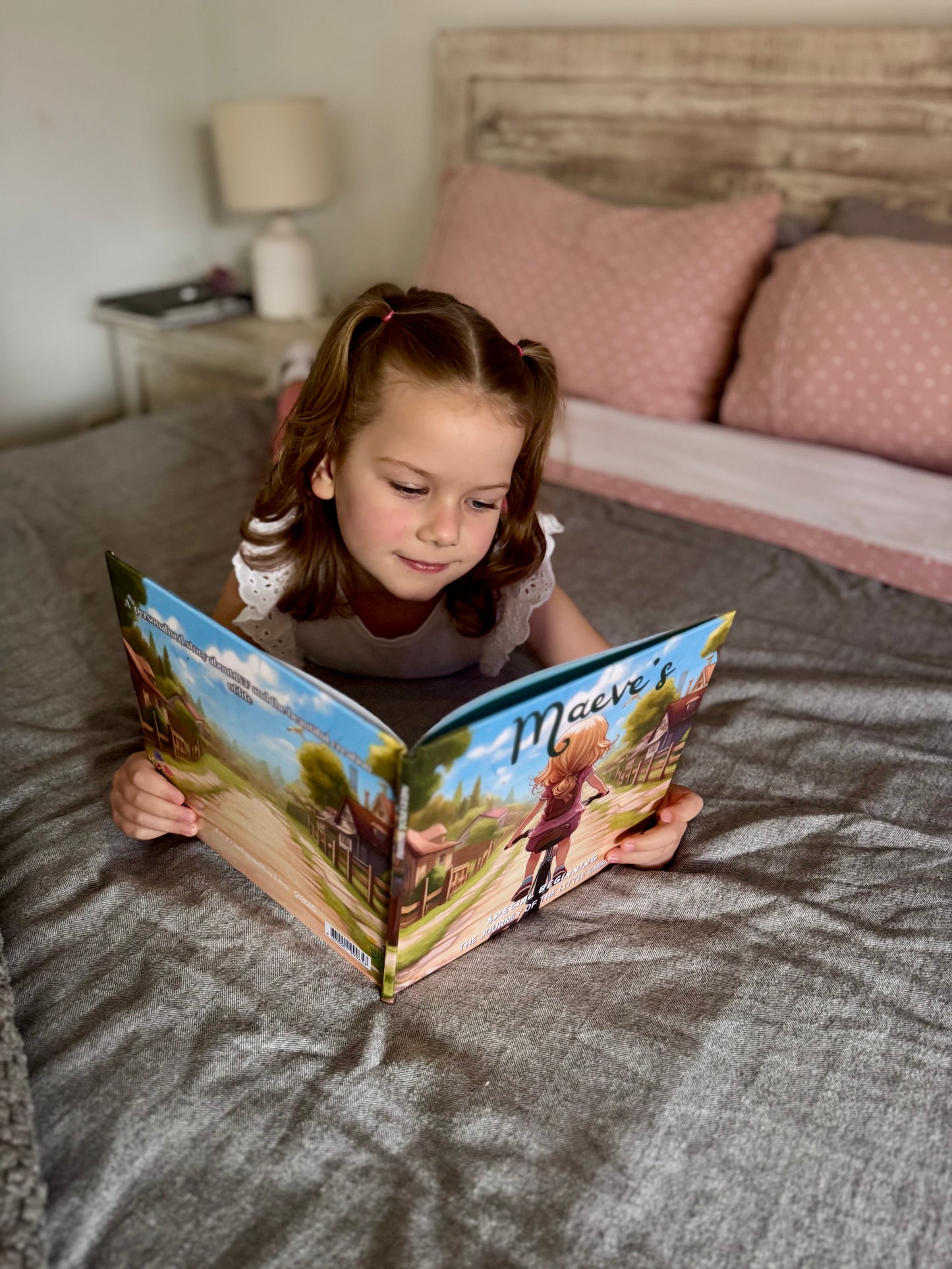 IIVF book open child reading on a bed