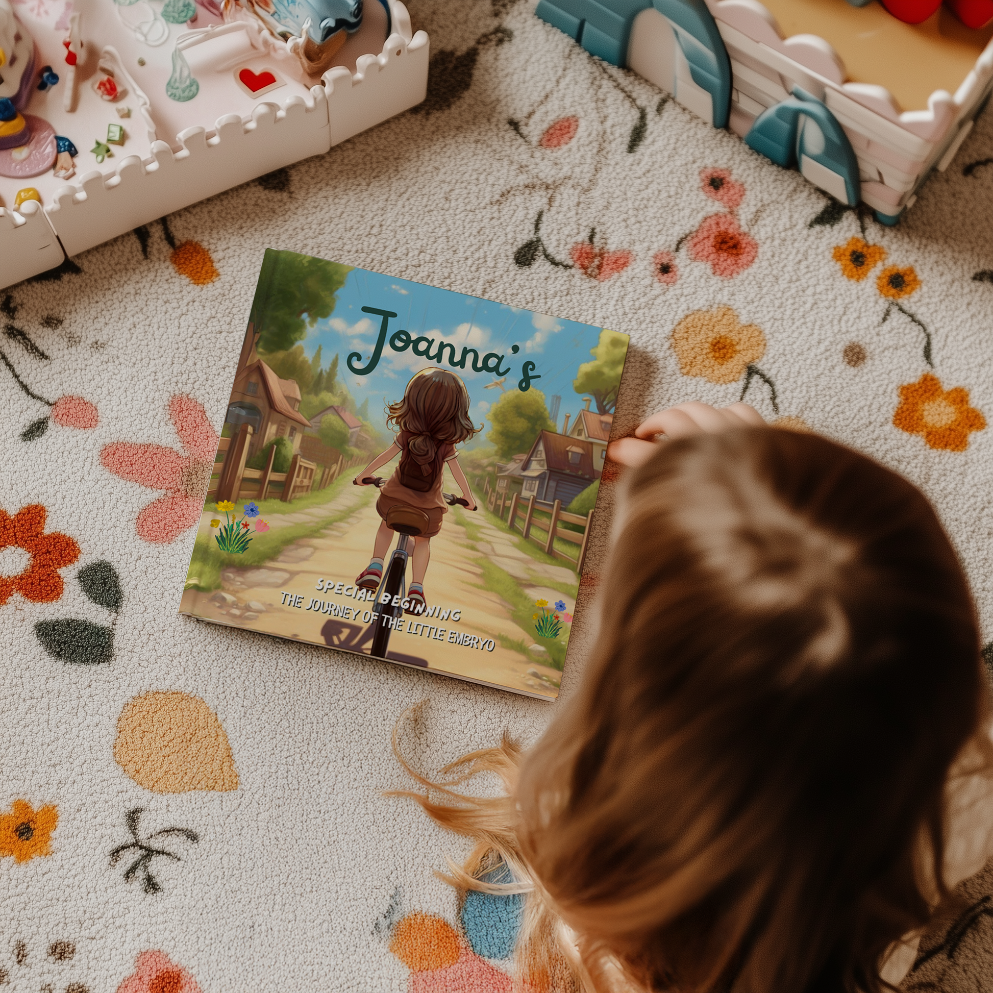Custom illustrated child character in personalised story book