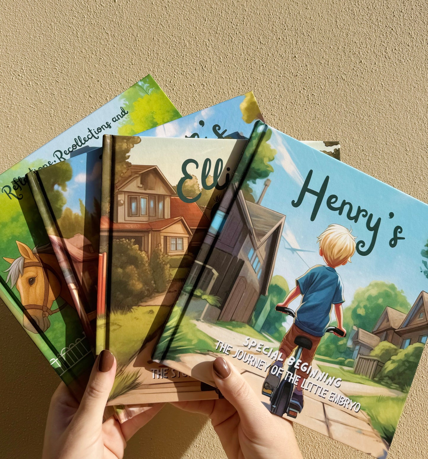 Hardback glossy personalised children’s keepsake book 8.5 x 8.5 inches